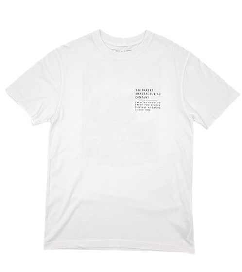 T-shirt pour homme The Bakery PLEASURSEUM, chemise d'été élégante avec imprimé au dos TBM-FW21-T blanc