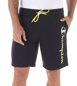 Bermudas deportivas y de ocio para hombre Champion, cómodos pantalones cortos de algodón 215788 S21 KK001 Negro