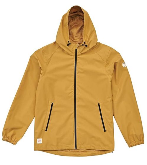 Globe Breaker men's rain jacket sustainable windbreaker with hood GB02007001 honey yellow