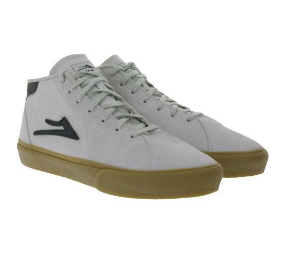 Zapatos de skate para hombre LAKAI FLACO, zapatos de uso diario con suela de lujo, zapatos retro de cuero genuino MS121-0113-A00/WHTGS beige