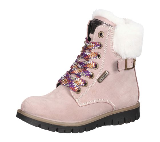 bama children s ankle boots, comfortable high-top boots, lined real leather shoes 1085026 76 pink