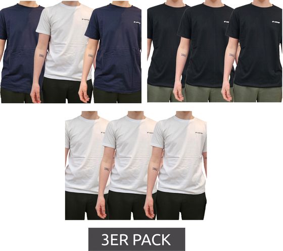 Pack de 3 camisetas básica de algodón para hombre LOTTO camisa cuello redondo 8792486 blanco, negro o mixto