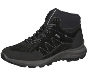 bama Herren Echtleder-Schuhe wetterfeste Stiefeletten mit bama-tex und Shock-Absorber Made in Italy 1085037 Schwarz