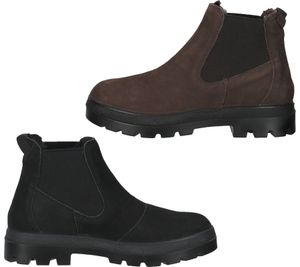 botines bama zapatos de mujer de piel auténtica botas chelsea repelentes al agua con bama-tex marrón o negro