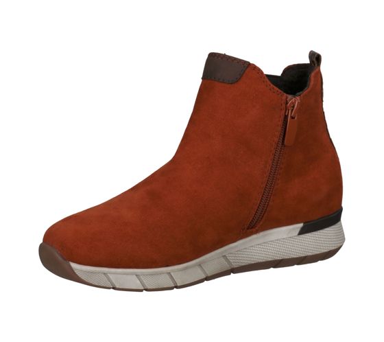 Botas media caña de mujer bama botines modernos con cremallera 1081769 rojo óxido