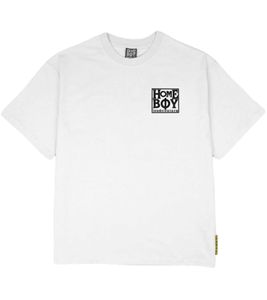 HOMEBOY Old School Men s Round Neck Cotton T-Shirt with Large Back Print 01TS3050 White