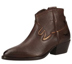 MUSTANG Zapatos con cordones elegantes para mujer, botines de piel auténtica 2885-501-32 marrón oscuro
