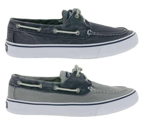 SPERRY Bahama II SW chaussures basses d été pour hommes, chaussures bateau, chaussures en toile, marine ou gris/bleu