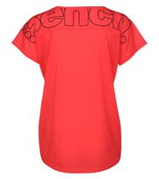 Bench women s sports shirt, breathable running shirt with logo lettering on the back PK11423 neon red