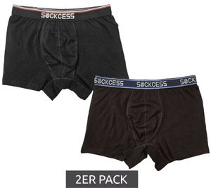 Pack of 2 SOCKCESS men's retro shorts boxer shorts cotton underwear black