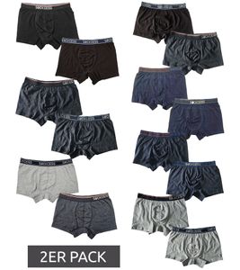 Pack of 2 SOCKCESS men's retro shorts boxer shorts cotton underwear black, grey, blue