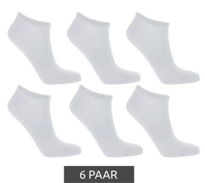 6 Paar TASTIQ Sneaker-Socken schlichte Baumwoll-Socken Sport-Socken Weiß