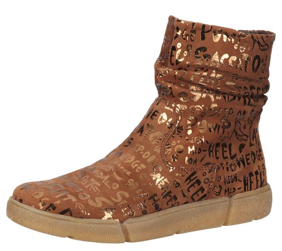 Zapatos de mujer ara de piel auténtica Botas Highsoft con estampado brillante en toda la superficie 1089461-42 marrón