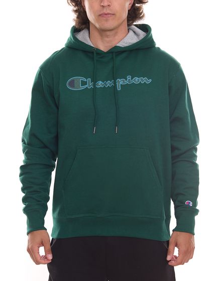 Suéter con capucha para hombre Champion suéter de algodón sudadera con capucha sostenible con power blend HBGF89H verde