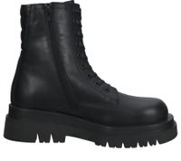 ILC stivali biker da donna con suola spessa, stivali in vera pelle, stivali stringati C44-3542-01 nero