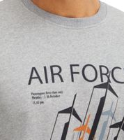 INDICODE IDForz Herren Baumwoll-Pullover Rundhals-Sweater mit großem Frontprint 55582MM Schwarz, Grau oder Blau