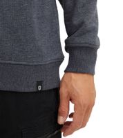 INDICODE IDForz Herren Baumwoll-Pullover Rundhals-Sweater mit großem Frontprint 55582MM Schwarz, Grau oder Blau