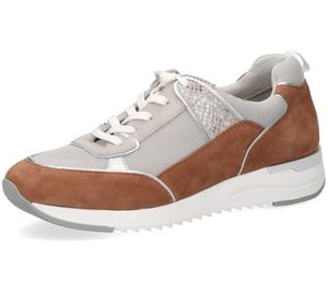 CAPRICE Damen Sneaker mit Wildleder-Overlays Turnschuhe mit onAIR-Einlegesohle 9-23706-26 333 Grau/Braun
