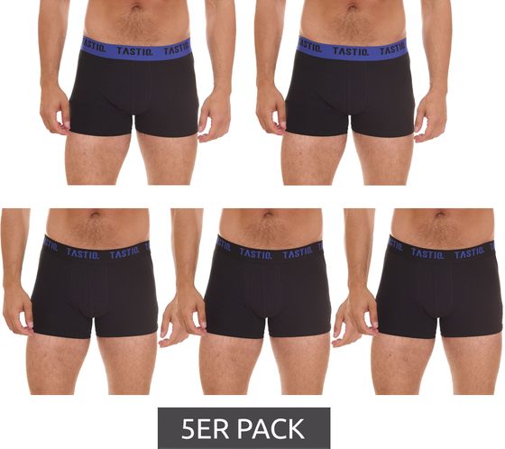 Lot de 5 boxers homme TASTIQ dans une boîte cadeau sous-vêtements en coton TAS/1/BCX5/UNI4 noir/bleu