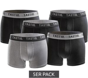 Fanlaf Boxershorts Herren 5er Pack Schwarz - Baumwolle Unterwäsche Gr. M-2XL