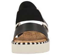 RAPISARDI MARA EL Damen Sommer-Schuhe Riemen-Sandale mit Echtleder Plateau-Schuhe Made in Italy Schwarz