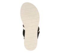 RAPISARDI MARA EL Damen Sommer-Schuhe Riemen-Sandale mit Echtleder Plateau-Schuhe Made in Italy Schwarz
