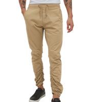 INDICODEGillermomenschinotrousers,sustainablejoggingpantswithelasticlegcuffs65293MM035beige