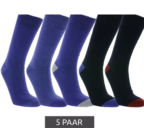 5 pares de SOCKSWEAR medias de algodón calcetines largos calcetines de felpa NAN 7673317 Azul/Rojo/Gris