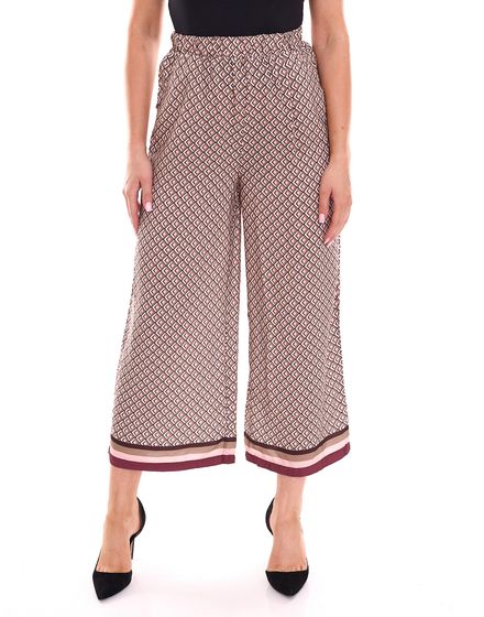 Pantalón de tela Laura Scott, cómodo pantalón de verano para mujer con mezcla de estampados 82757659 colorido