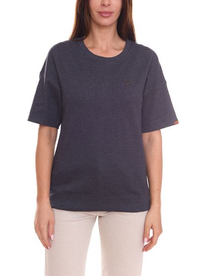 ALIFE AND KICKIN Camisa de mujer IsobelAK de algodón Camiseta con logo corazón en el pecho 79628268 Gris
