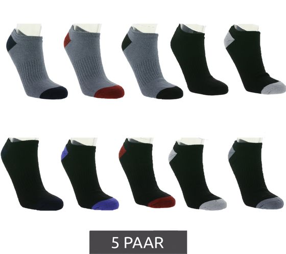 5 paires de bas en coton SOCKSWEAR chaussettes baskets chaussettes éponge NAN 7673818 noires ou multicolores