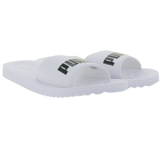 PUMA Purecat chaussons de bain pour hommes et femmes chaussons d'été avec semelle EVA 360262 17 blanc/noir