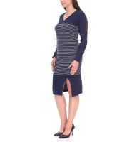 Abito maglione da donna AjC abito midi a righe abito in maglia 10089317 blu