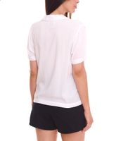 Confezione da 2 camicette AjC, ariose camicette da donna in due colori con abbottonatura blu/bianco