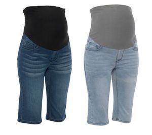 nueve 9 meses pantalones cortos de maternidad de verano para mujer, cómodos pantalones de embarazo, pantalones cortos de verano azul/gris o azul/negro
