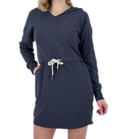 ALIFE AND KICKIN Scarla - Minivestido para mujer, vestido tipo jersey, vestido de manga larga con capucha, vestido deportivo 31090503 azul