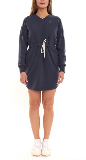 ALIFE AND KICKIN Scarla women's mini dress, sweater dress, long-sleeved dress with hood, sweat dress 31090503 blue