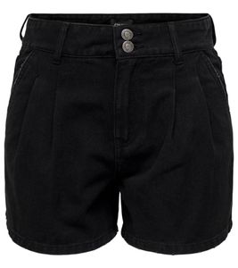 SOLO shorts in denim da donna jeans corti in cotone con passanti per cintura 29179230 Nero