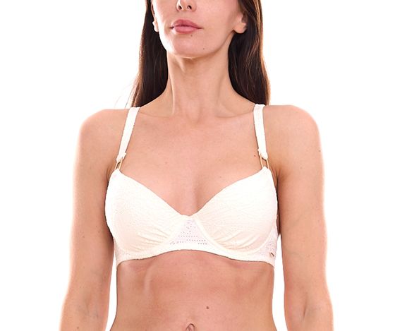 Tamaris haut de bikini femme à bretelles réglables maillot de bain 81839612 crème