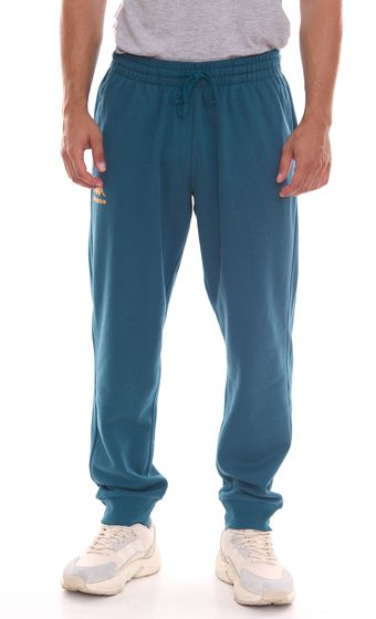Pantalón jogging de hombre Kappa Dragonfly, cómodo pantalón deportivo con logo estampado 710662 azul
