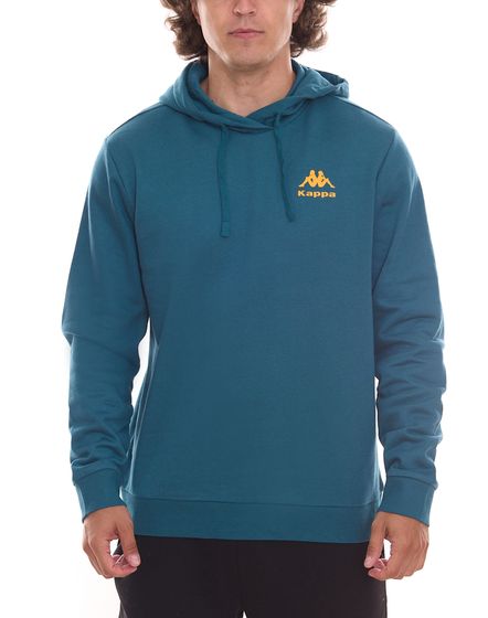 Kappa Dragonfly men's hoodie fashionable hooded sweater with logo print 710660 petrol blue