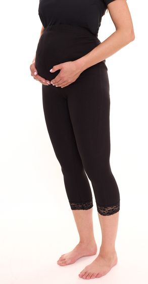 nine 9 meses pantalones premamá para mujer, cómodos pantalones de embarazo, mallas 7/8 44016834 negro