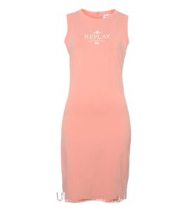 Vestido de mujer REPLAY, vestido de verano aireado de puro algodón 85820313 rosa