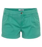 AjC Damen Hot-Pants mit Bügelfalten Chino-Shorts mit fixiertem Umschlag Sommer-Shorts 83031904 Grün
