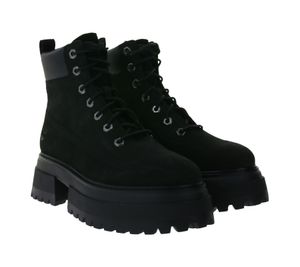 TIMBERLAND Sky 6Inch Lace Up Damen Plateau-Boots nachhaltige Stiefeletten mit Ortholite Sohle 0A428J 001 Schwarz