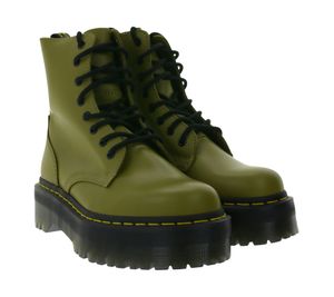 Dott. Martens Jadon stivali alti da donna in vera pelle, robusti stivali stringati con allacciatura a 8 fori 27311361 verde oliva