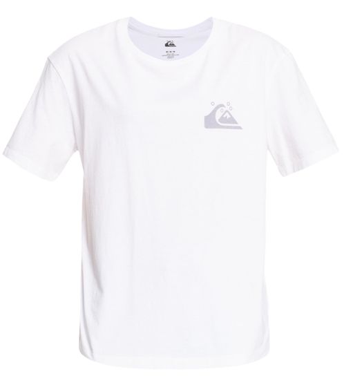 T-shirt femme Quiksilver Standard, chemise basique intemporelle avec logo sur la poitrine EQWZT03028 WBB0 Blanc