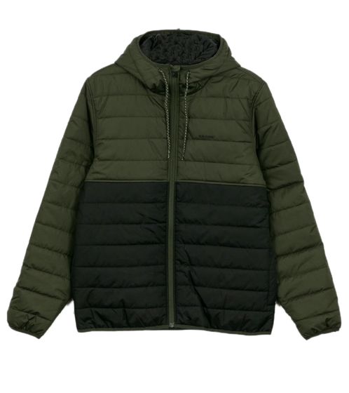 Element Alder Fundamental - Chaqueta acolchada para hombre, chaqueta de entretiempo con capucha Z1JKG1 1366 negro/verde