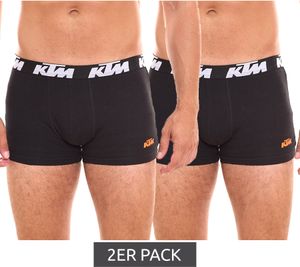 Confezione da 2 boxer da uomo KTM, intimo comodo con stampa logo KTM1BCX2ASS1BK/BS nero