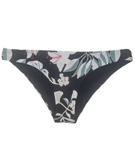 ROXY Fitness women's bikini bottoms swimwear in floral all-over print bikini bottoms ERJX403925 XKKW black